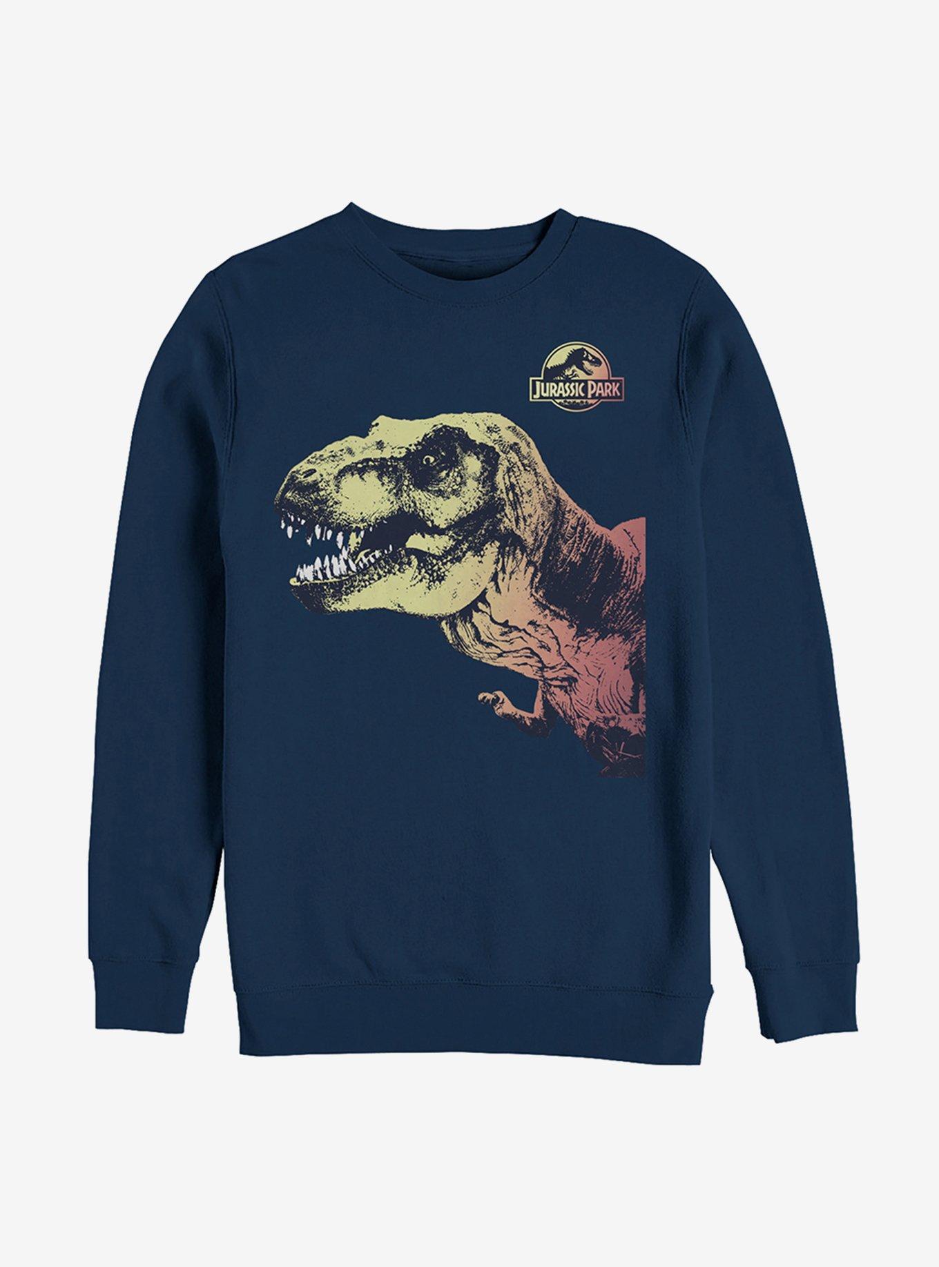 Jurassic Park Sunset Rex Sweatshirt, NAVY, hi-res