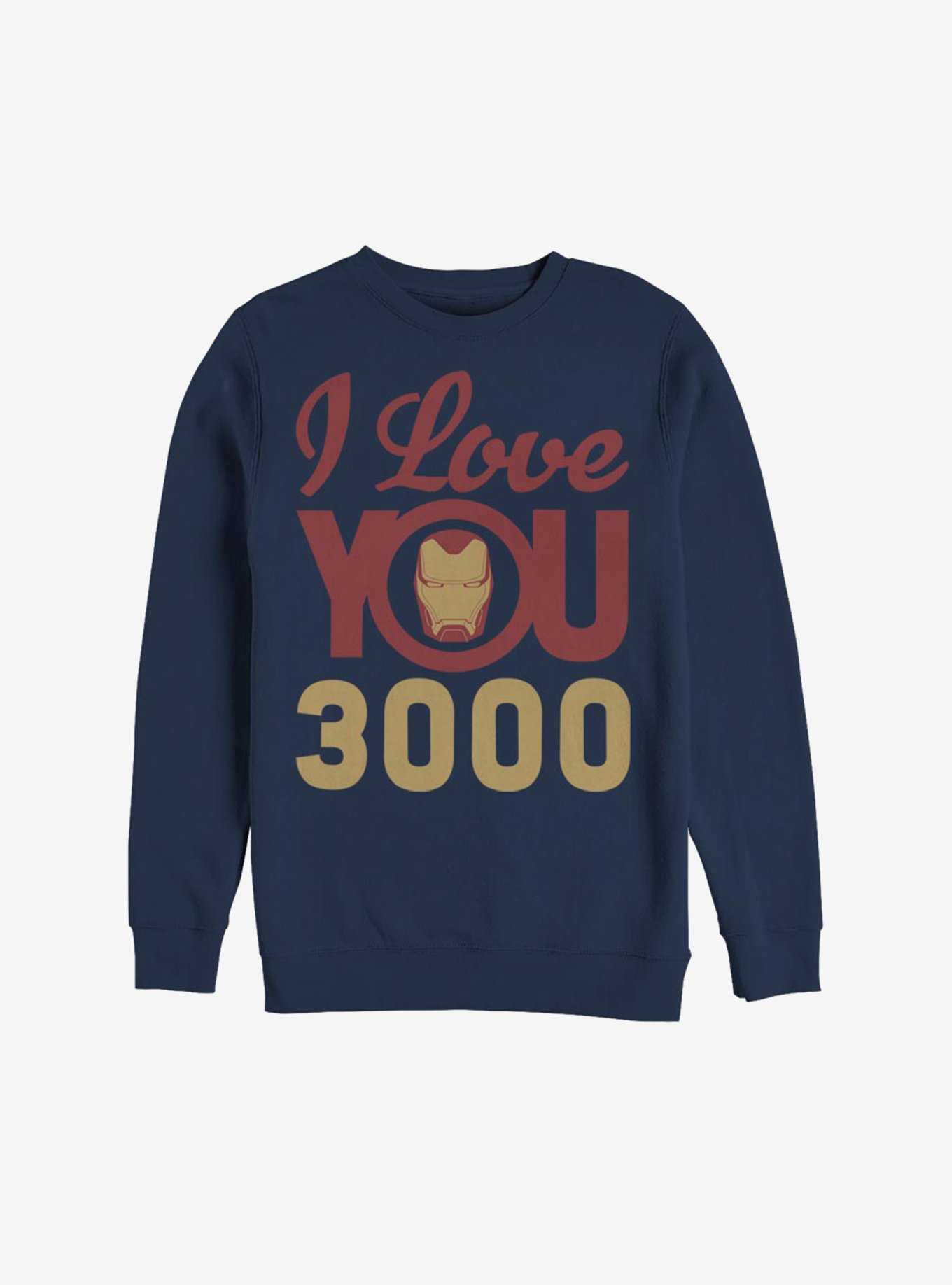 Marvel Iron Man Love You 3000 Icon Face Sweatshirt, , hi-res