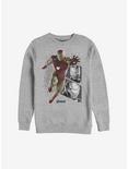 Marvel Iron Man Panels Sweatshirt, ATH HTR, hi-res
