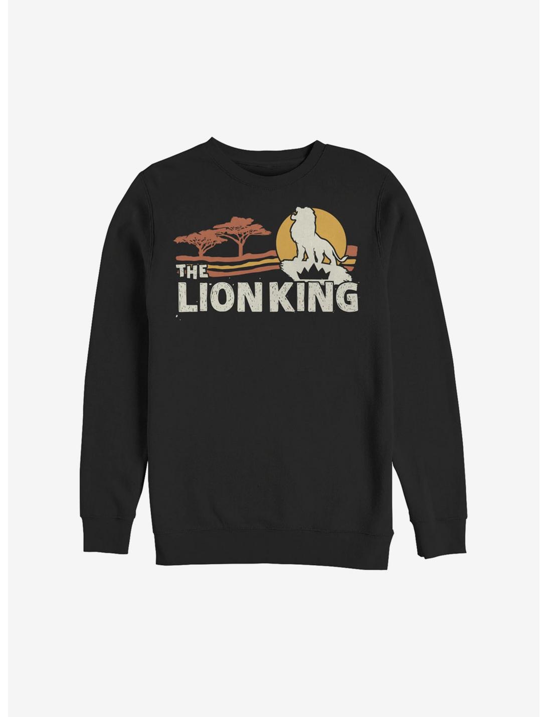 Disney The Lion King 2019 Savannah Scene Back Sweatshirt, BLACK, hi-res