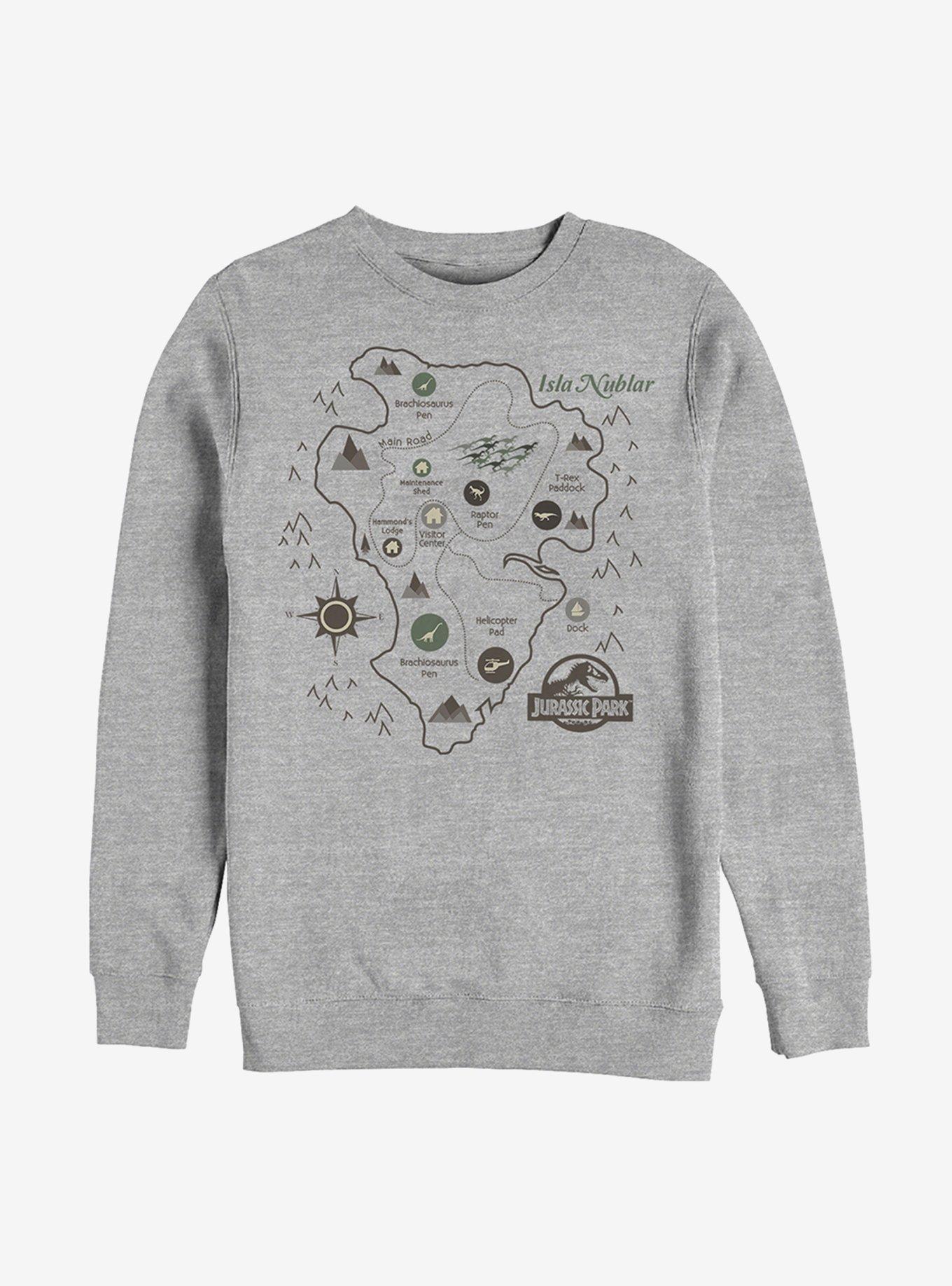 Jurassic Park Map Sweatshirt, , hi-res