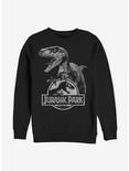 Jurassic Park Raptor Logo Sweatshirt, BLACK, hi-res
