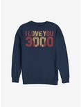 Marvel Iron Man Love You 3000 Sweatshirt, NAVY, hi-res
