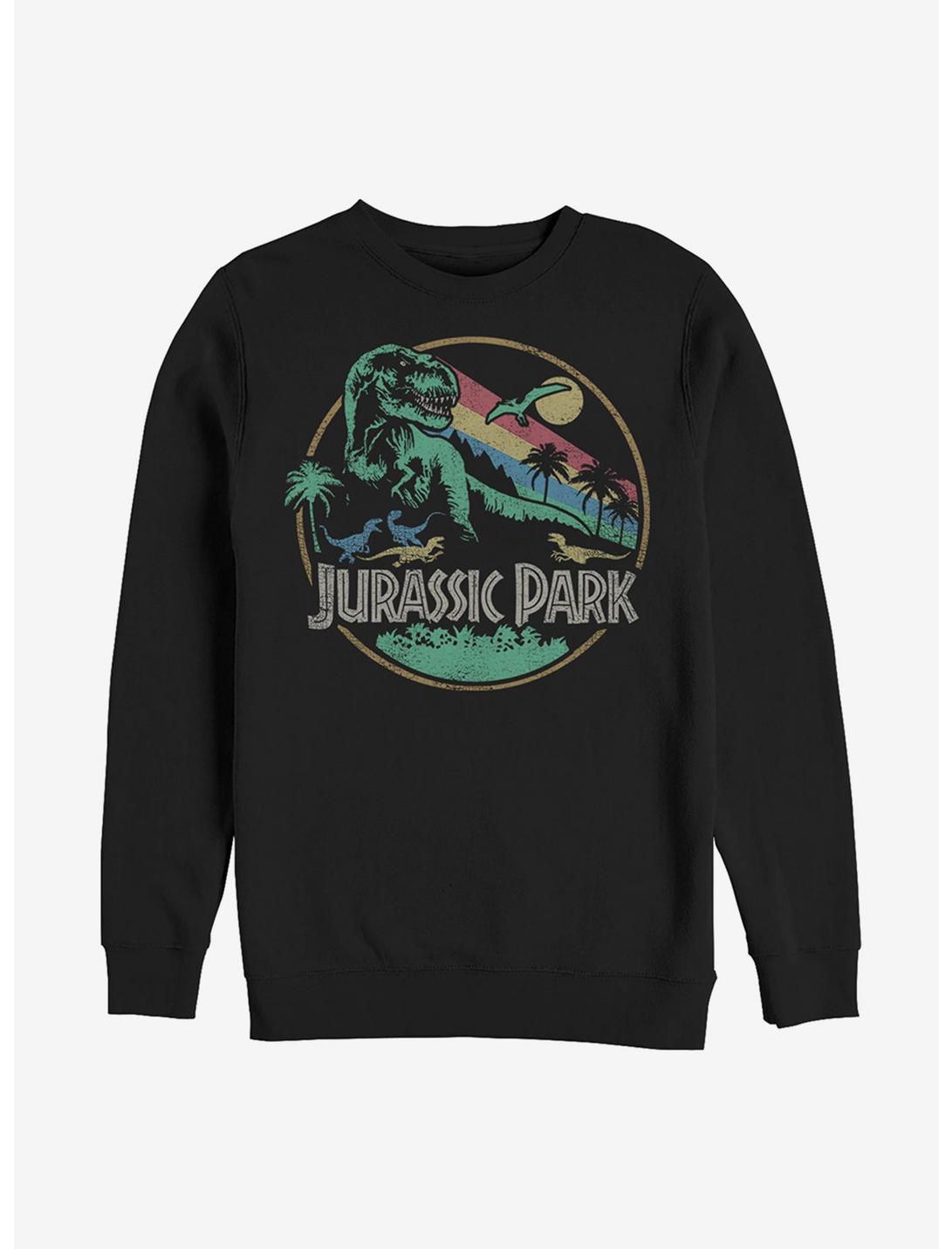 Jurassic Park Retro Circle Sweatshirt, BLACK, hi-res