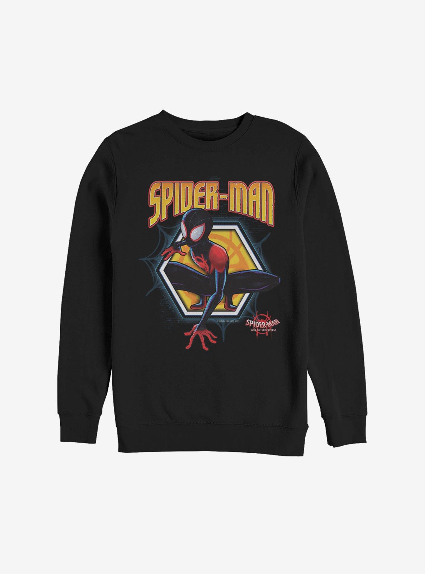 Marvel Spider-Man: Into The Spider-Verse Golden Miles Sweatshirt, BLACK, hi-res
