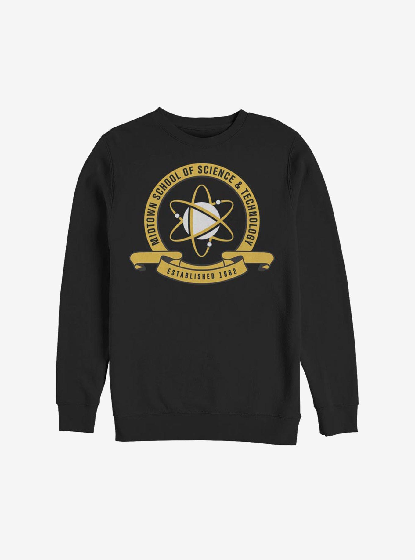 Marvel Spider-Man Midtown School Emblem Sweatshirt, BLACK, hi-res