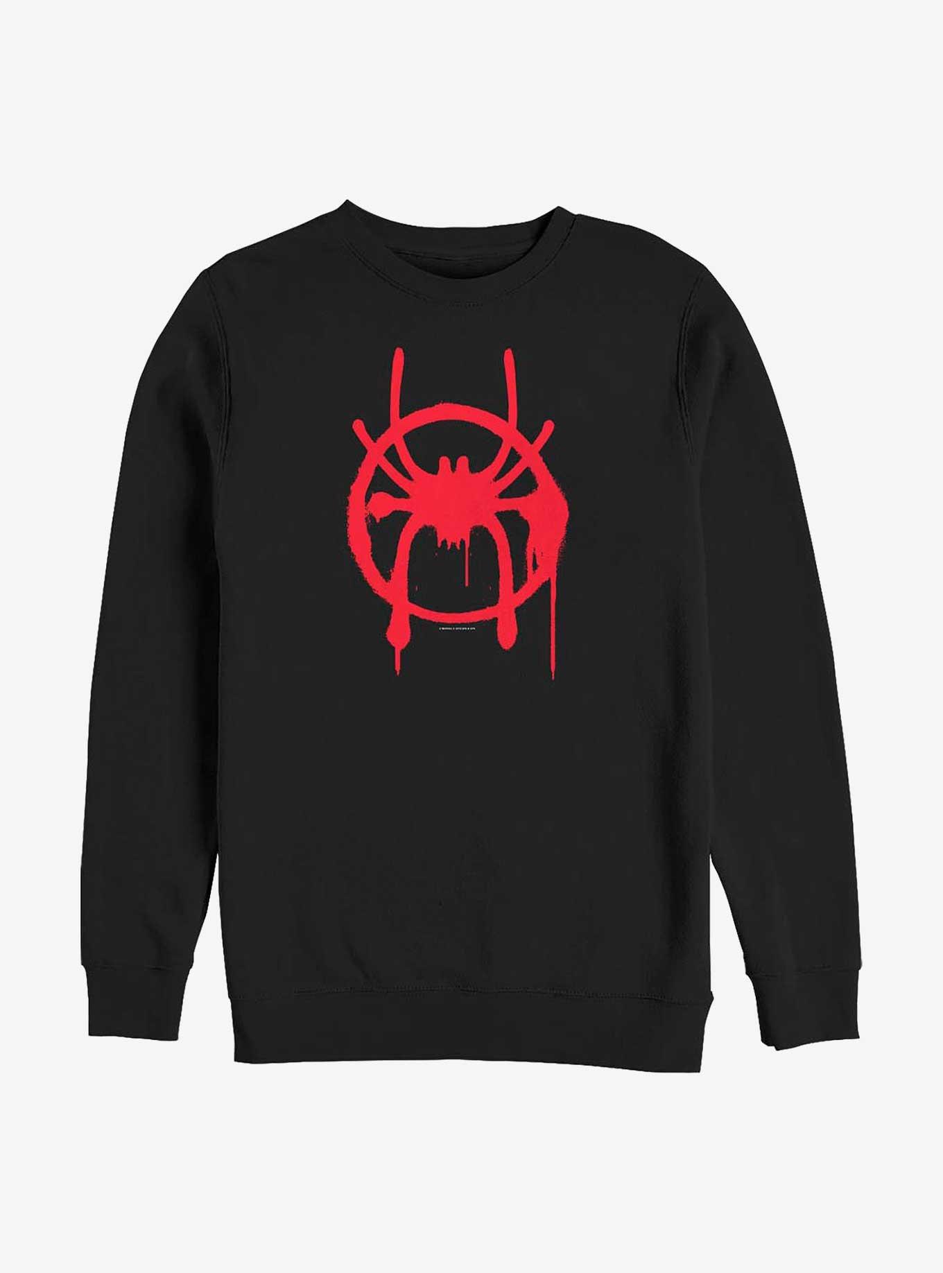 Marvel Spider-Man: Into The Spider-Verse Miles Symbol Sweatshirt, BLACK, hi-res