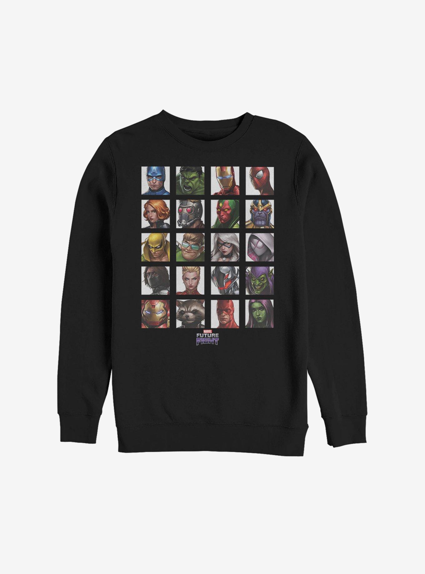 Marvel Avengers Character Grid Sweatshirt, BLACK, hi-res
