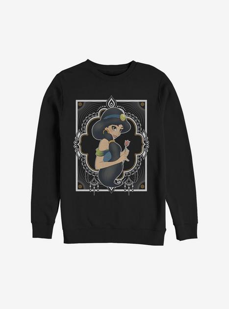 Disney Aladdin Jasmine Frame Sweatshirt - BLACK | BoxLunch