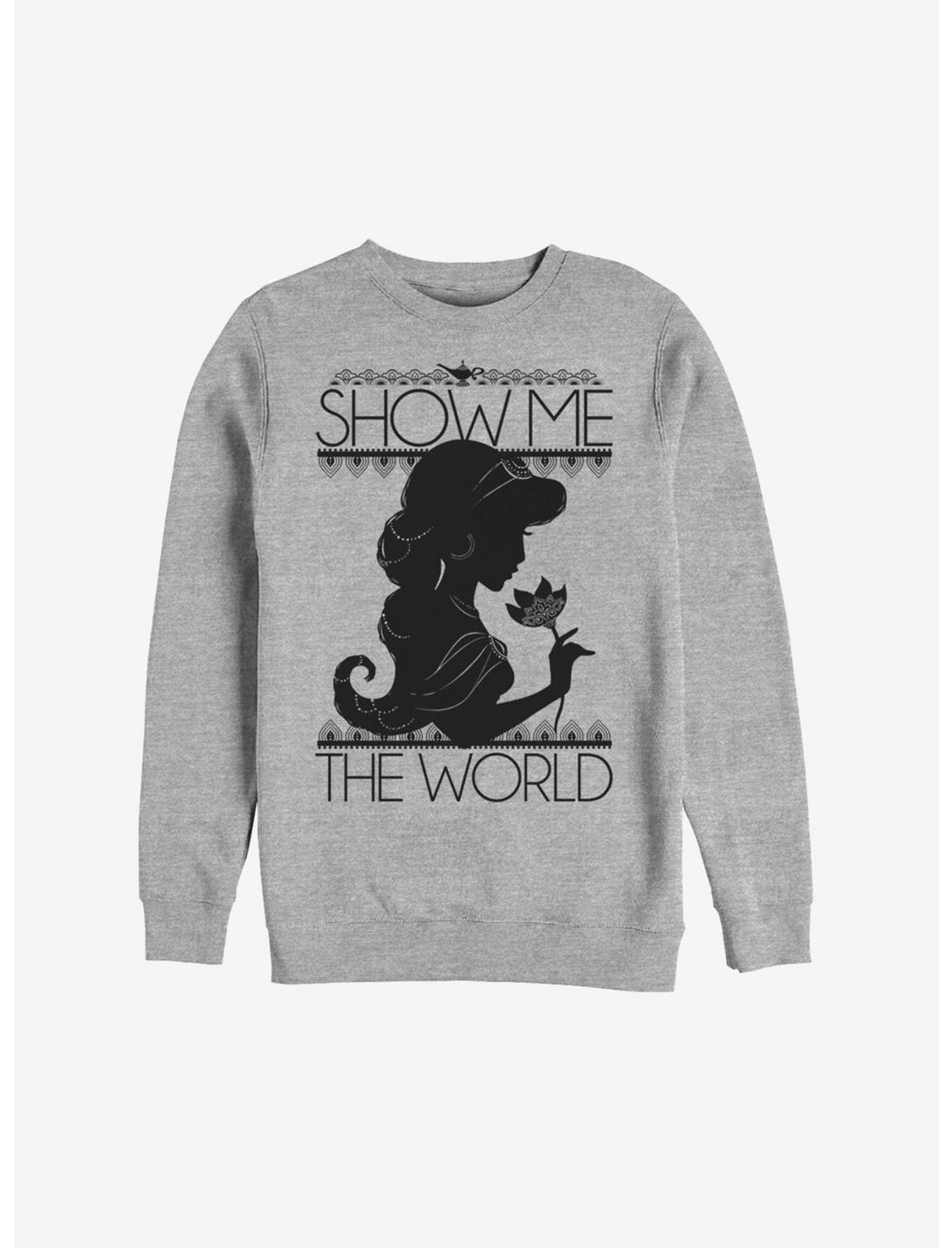 Disney Aladdin Jasmine Show Me The World Sweatshirt, ATH HTR, hi-res