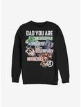 Plus Size Marvel Avengers Dad You Are Sweatshirt, BLACK, hi-res