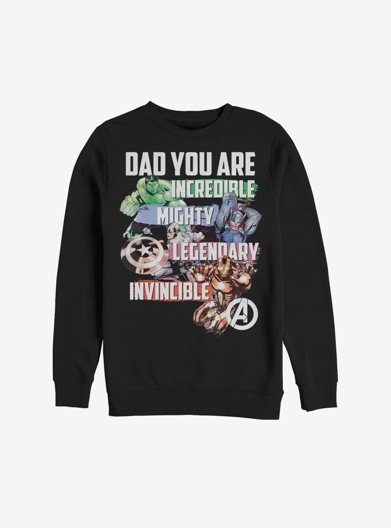 Marvel Avengers Dad You Are Sweatshirt, BLACK, hi-res