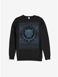 Marvel Black Panther Christmas Pattern Sweatshirt, BLACK, hi-res