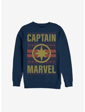 Marvel Captain Marvel Christmas Pattern Sweatshirt, , hi-res