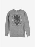 Marvel Black Panther Christmas Pattern Sweatshirt, ATH HTR, hi-res