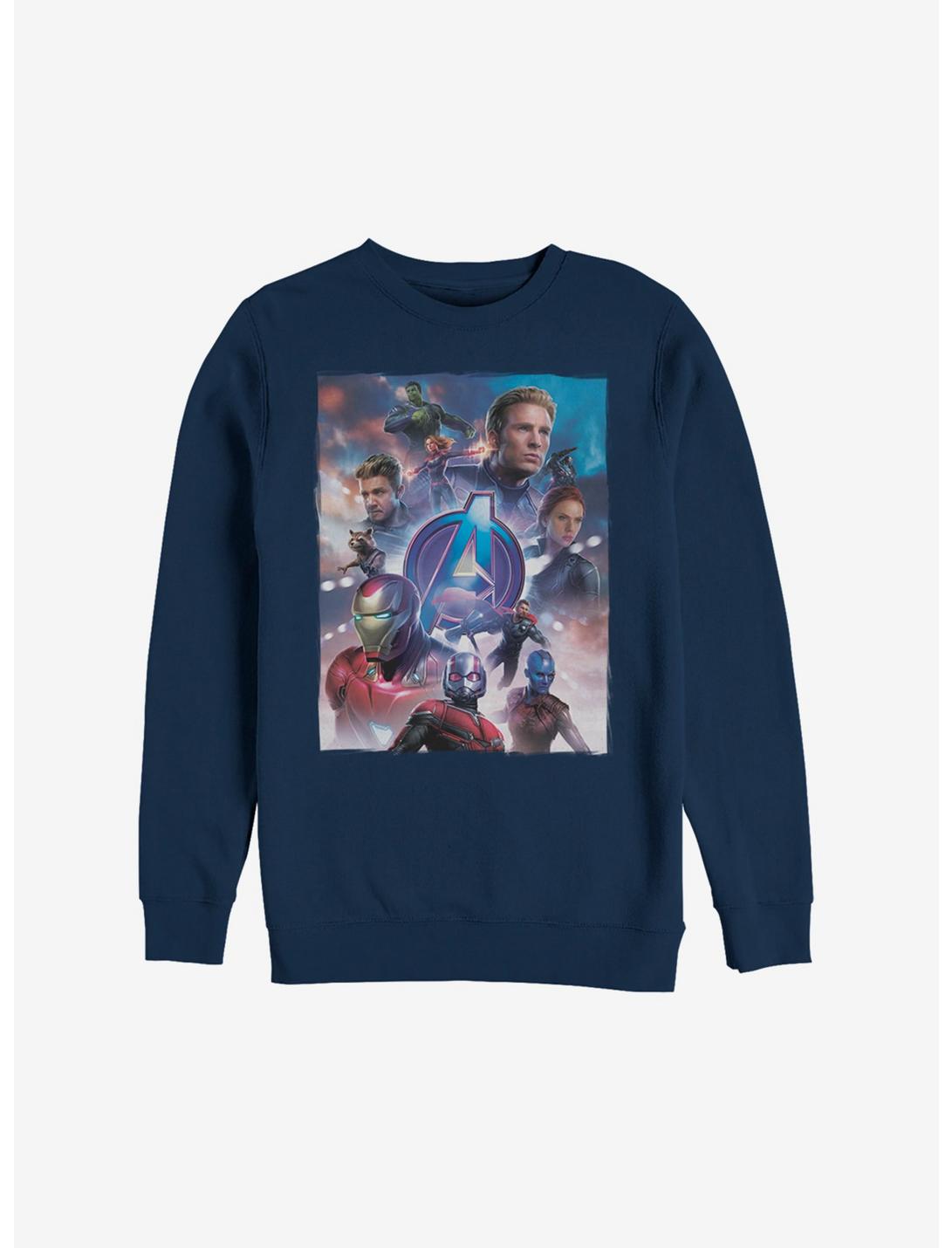 Marvel Avengers: Endgame Movie Poster Sweatshirt, NAVY, hi-res