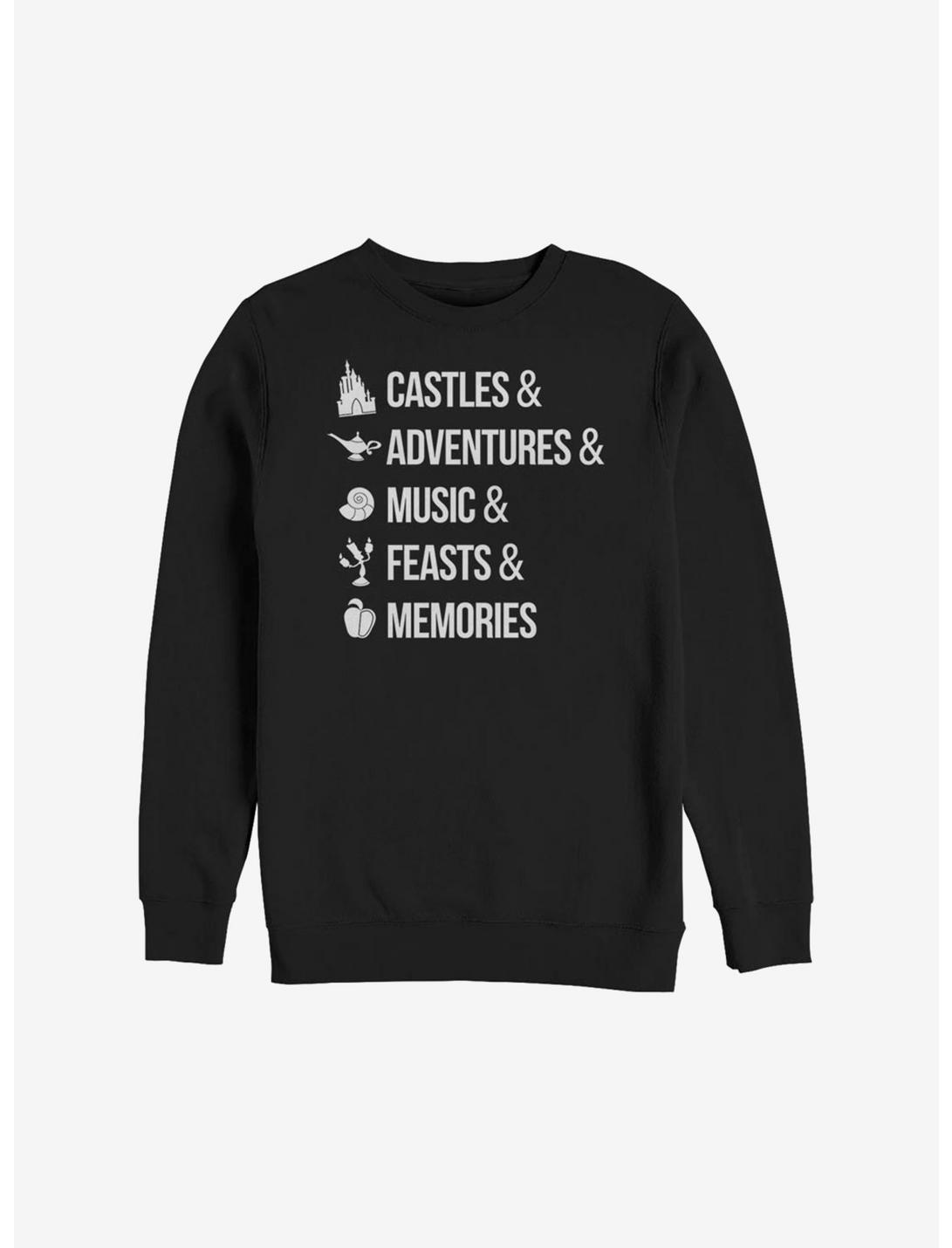 Disney Princesses Icons Castles And Sweatshirt, BLACK, hi-res