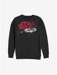 Star Wars Episode VIII The Last Jedi Distressed Sweatshirt, BLACK, hi-res