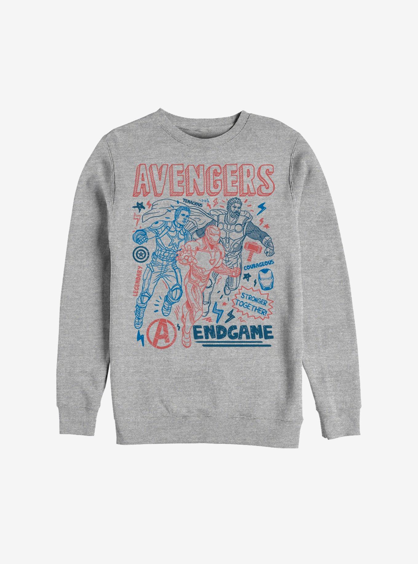 Marvel Avengers: Endgame Mightiest Doodles Sweatshirt, , hi-res