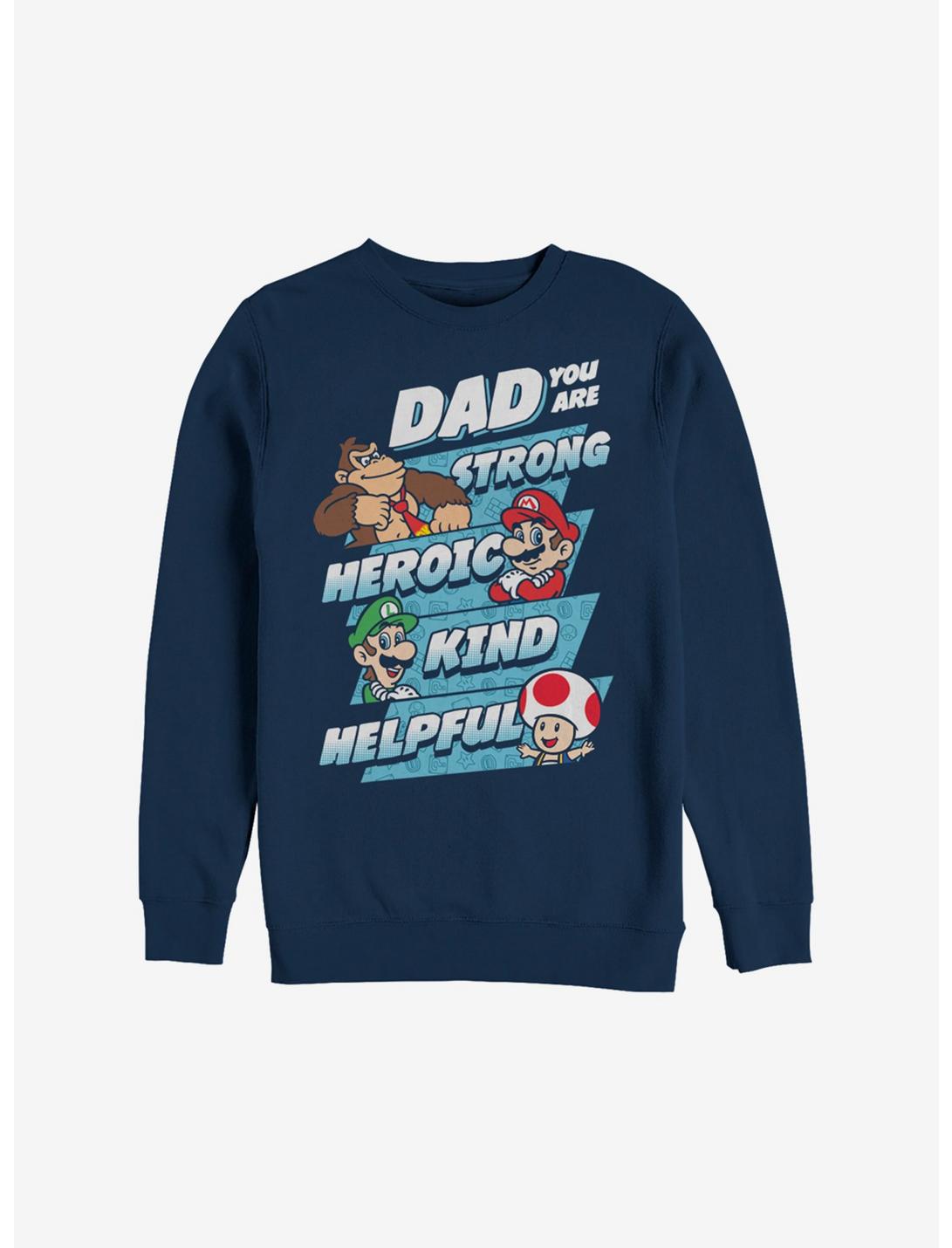 Nintendo Super Mario Dad You Are Sweatshirt, NAVY, hi-res