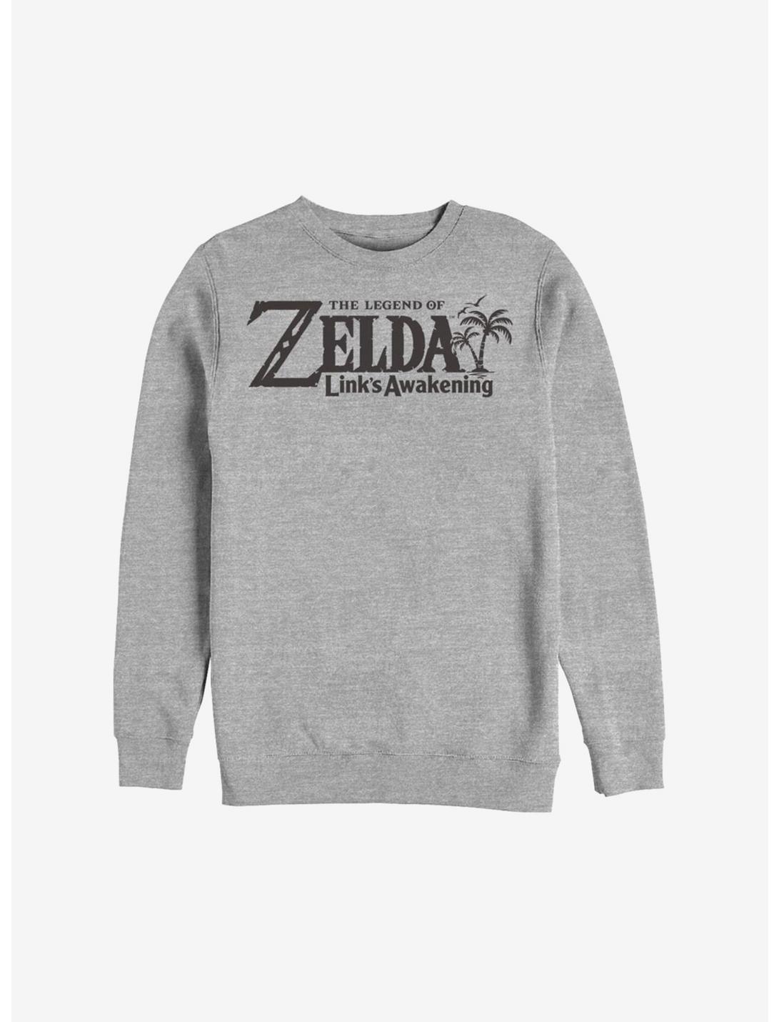 Nintendo The Legend Of Zelda: Link's Awakening Logo Sweatshirt, ATH HTR, hi-res