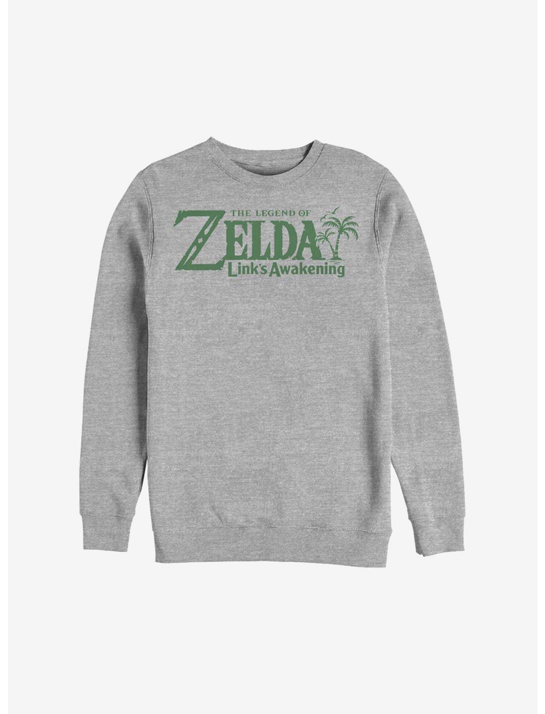 Nintendo The Legend Of Zelda: Link's Awakening Logo Sweatshirt, ATH HTR, hi-res
