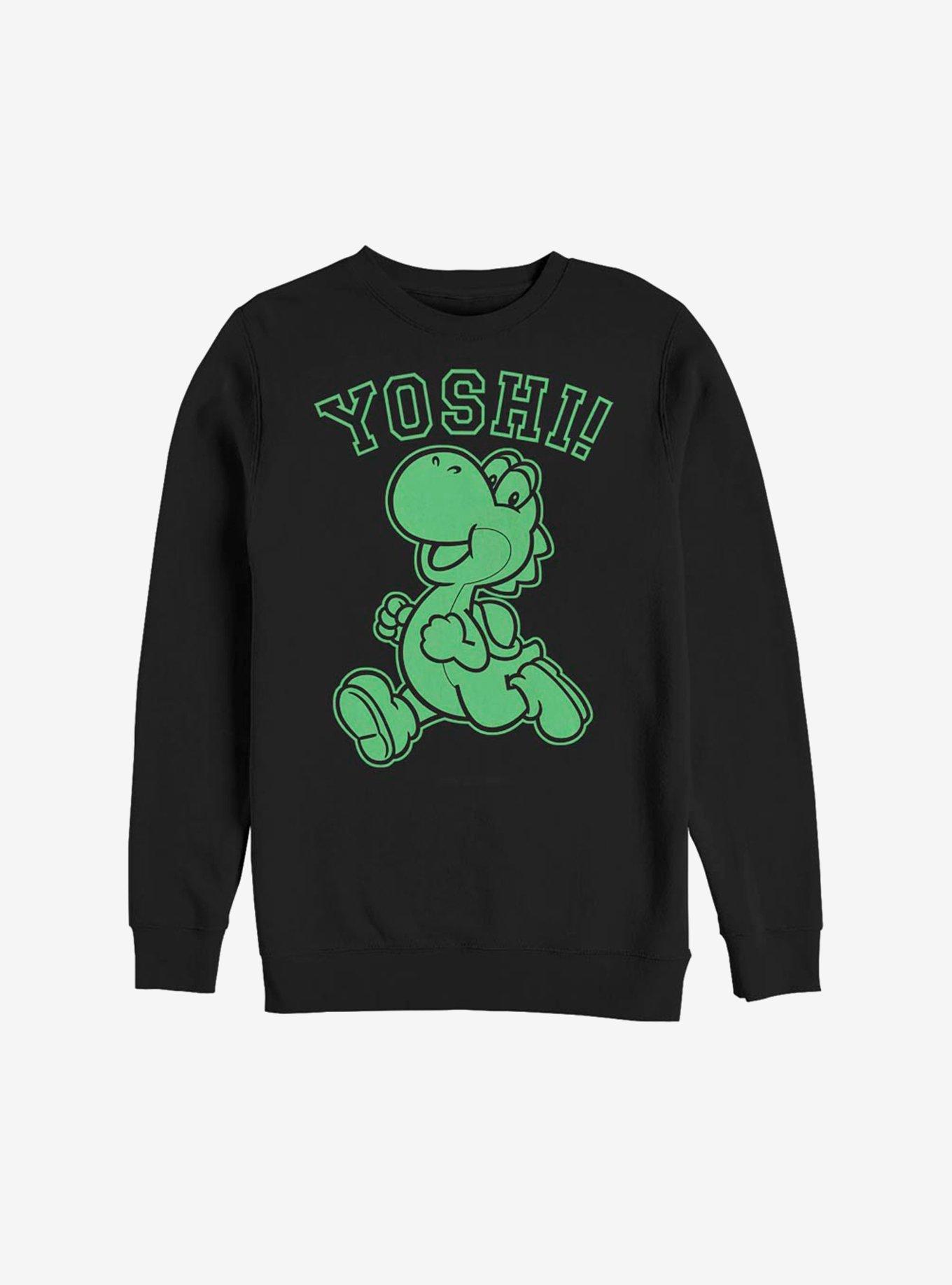 Nintendo Super Mario Green Yoshi Sweatshirt, BLACK, hi-res