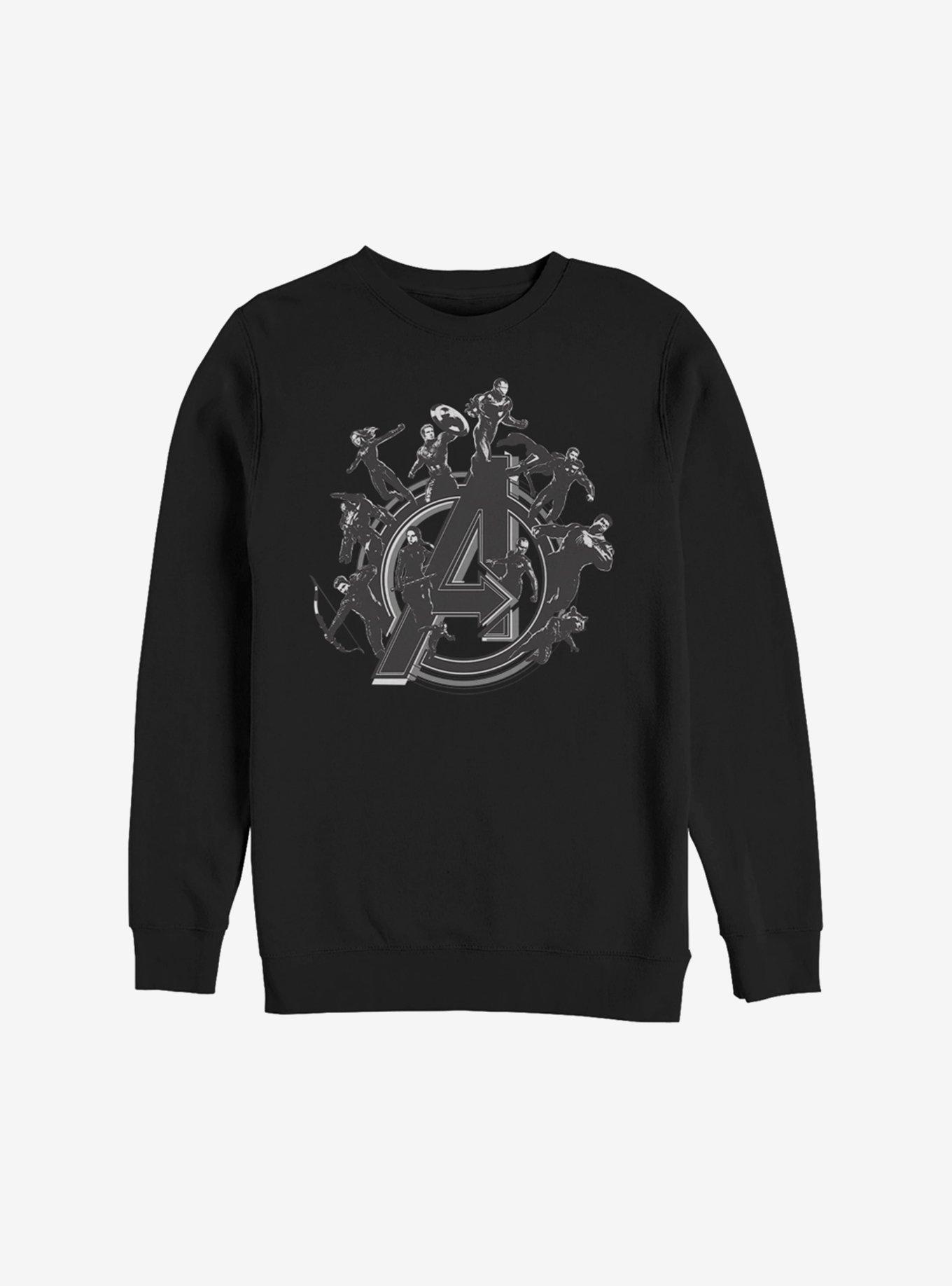 Marvel Avengers: Endgame Flying Heroes Sweatshirt, BLACK, hi-res