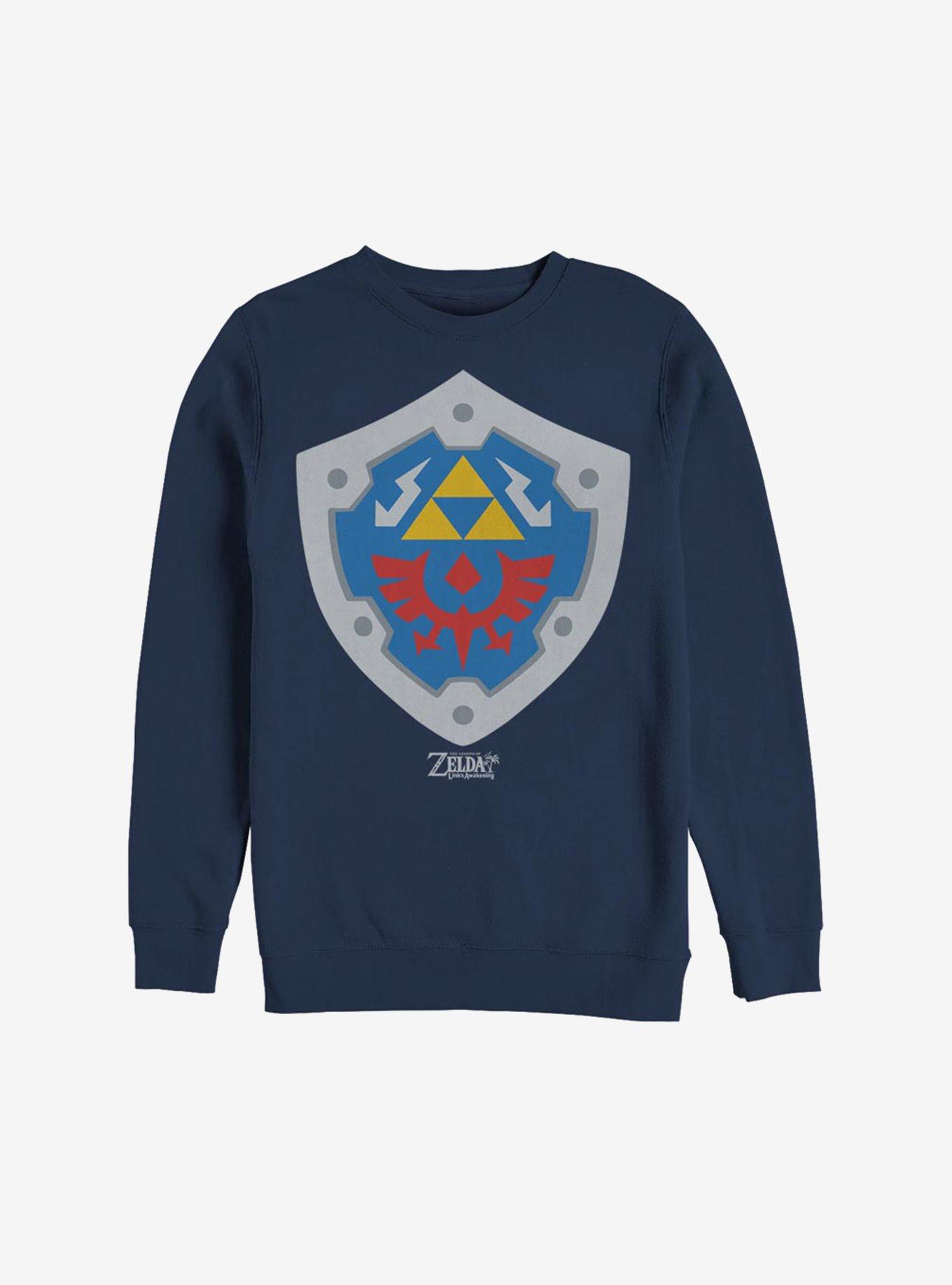 Nintendo The Legend Of Zelda: Link's Awakening Hylian Shield Sweatshirt, NAVY, hi-res