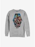 Marvel Avengers: Endgame Hexagon Of Heroes Sweatshirt, ATH HTR, hi-res