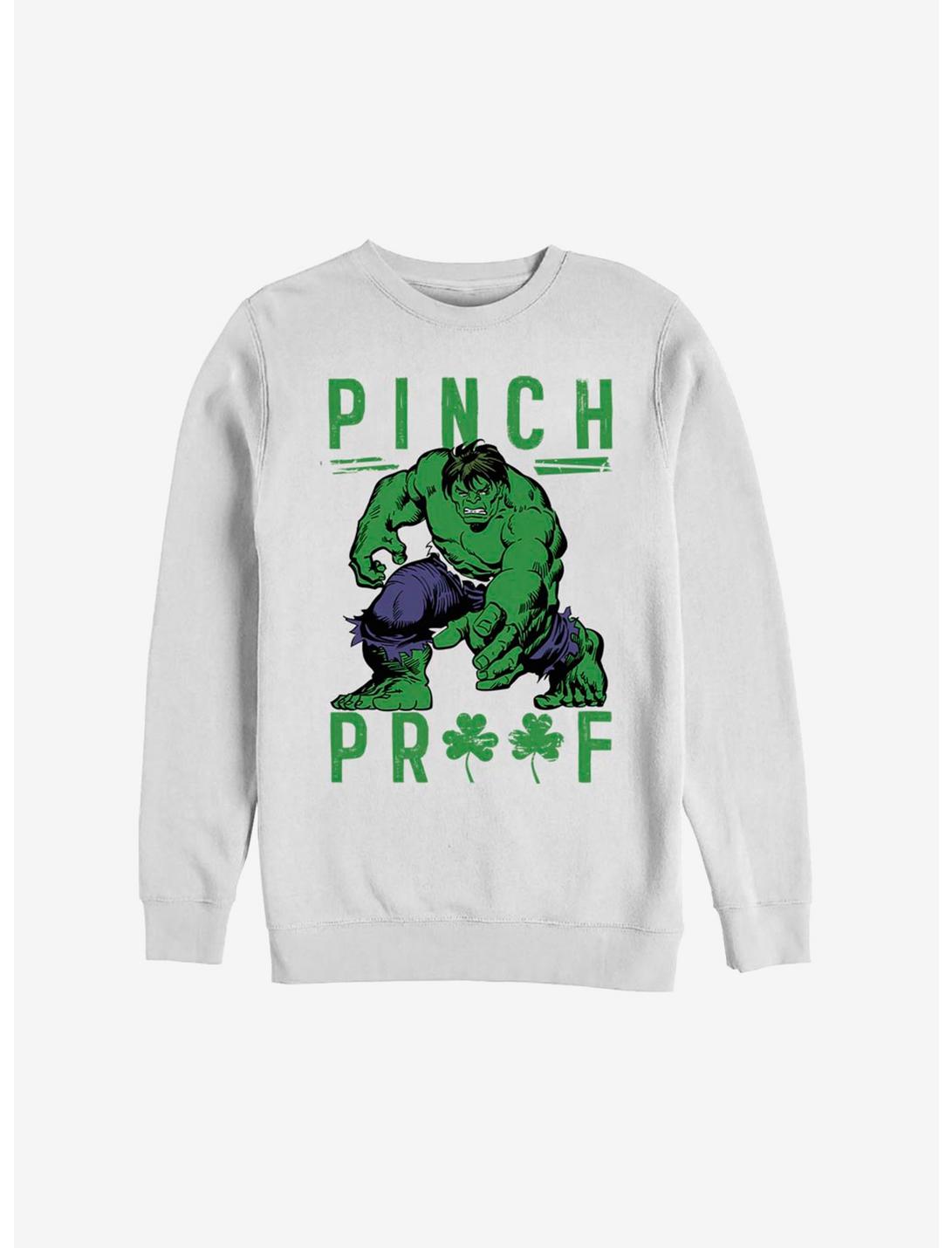 Plus Size Marvel Hulk Pinch Proof Sweatshirt, WHITE, hi-res