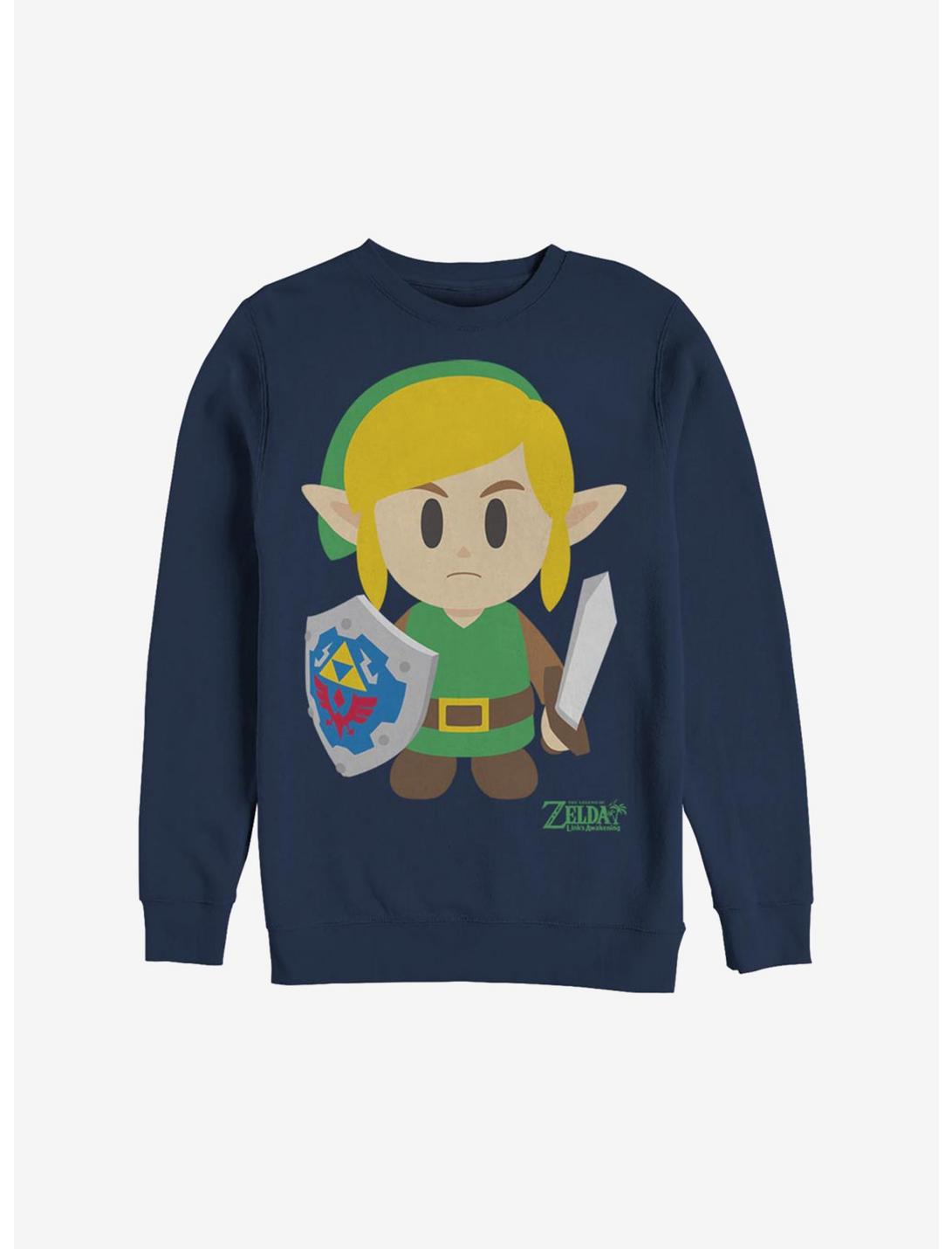 Nintendo The Legend Of Zelda: Link's Awakening Link Avatar Color Sweatshirt, NAVY, hi-res