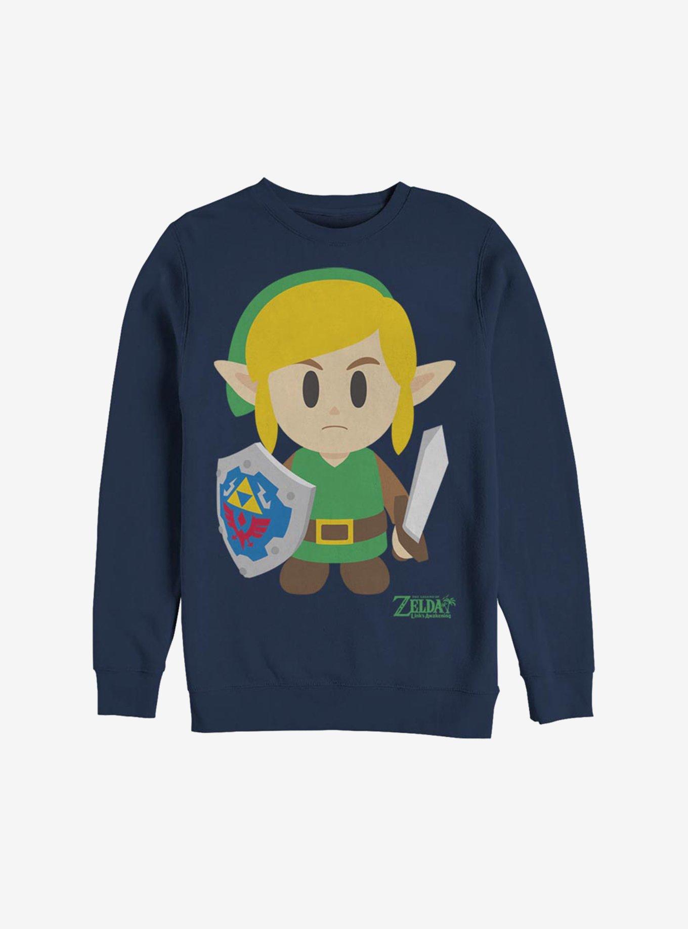 Nintendo The Legend Of Zelda: Link's Awakening Link Avatar Color Sweatshirt, NAVY, hi-res