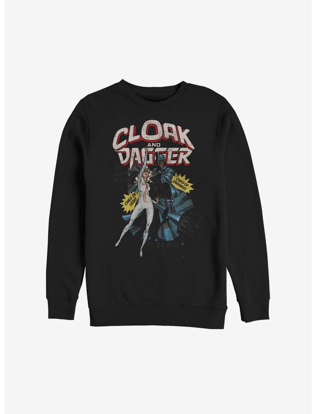 Marvel Cloak And Dagger Child Of Darkness And Light Sweatshirt, BLACK, hi-res