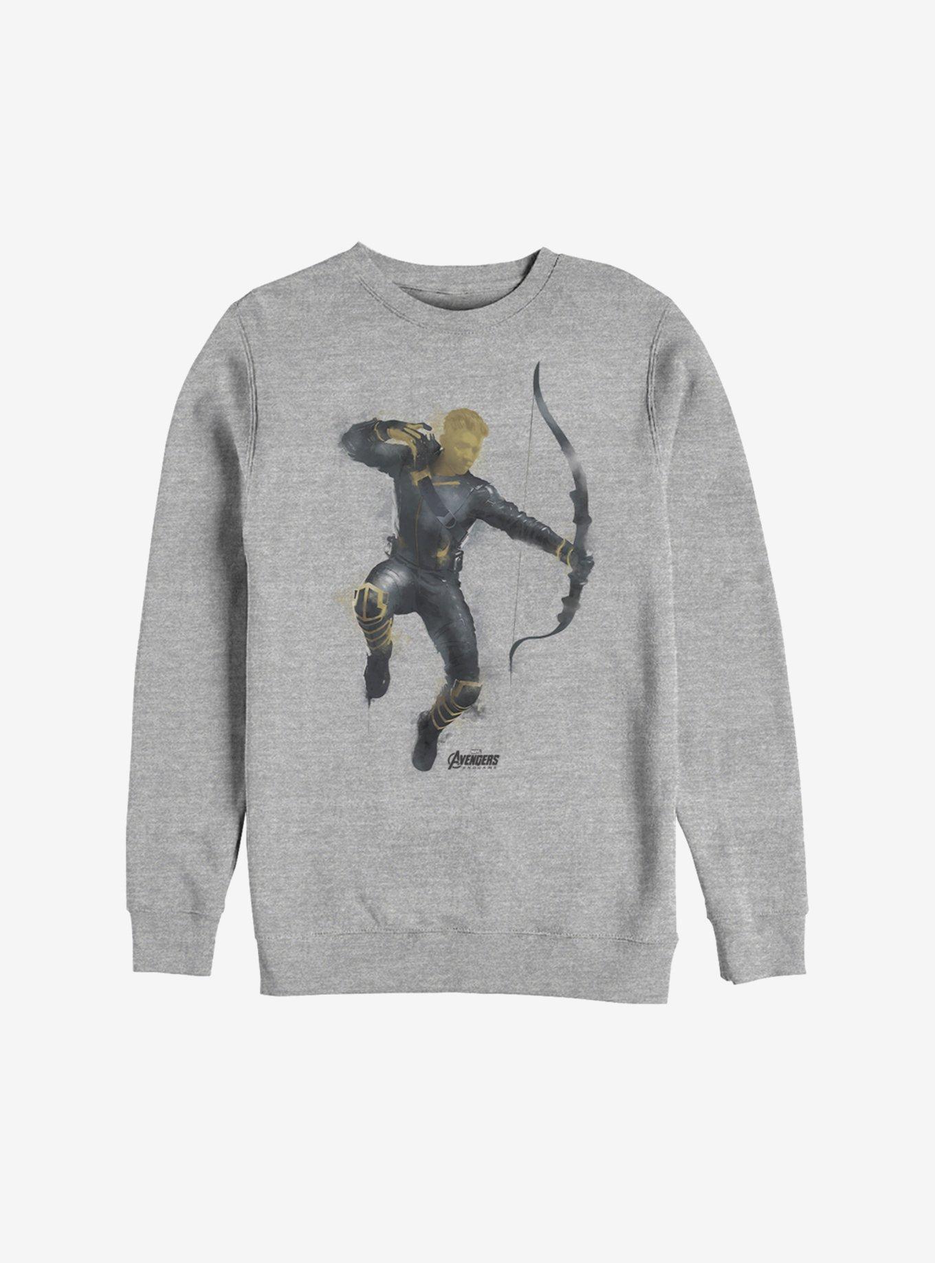 Marvel Avengers: Endgame Painted Hawkeye Sweatshirt, ATH HTR, hi-res