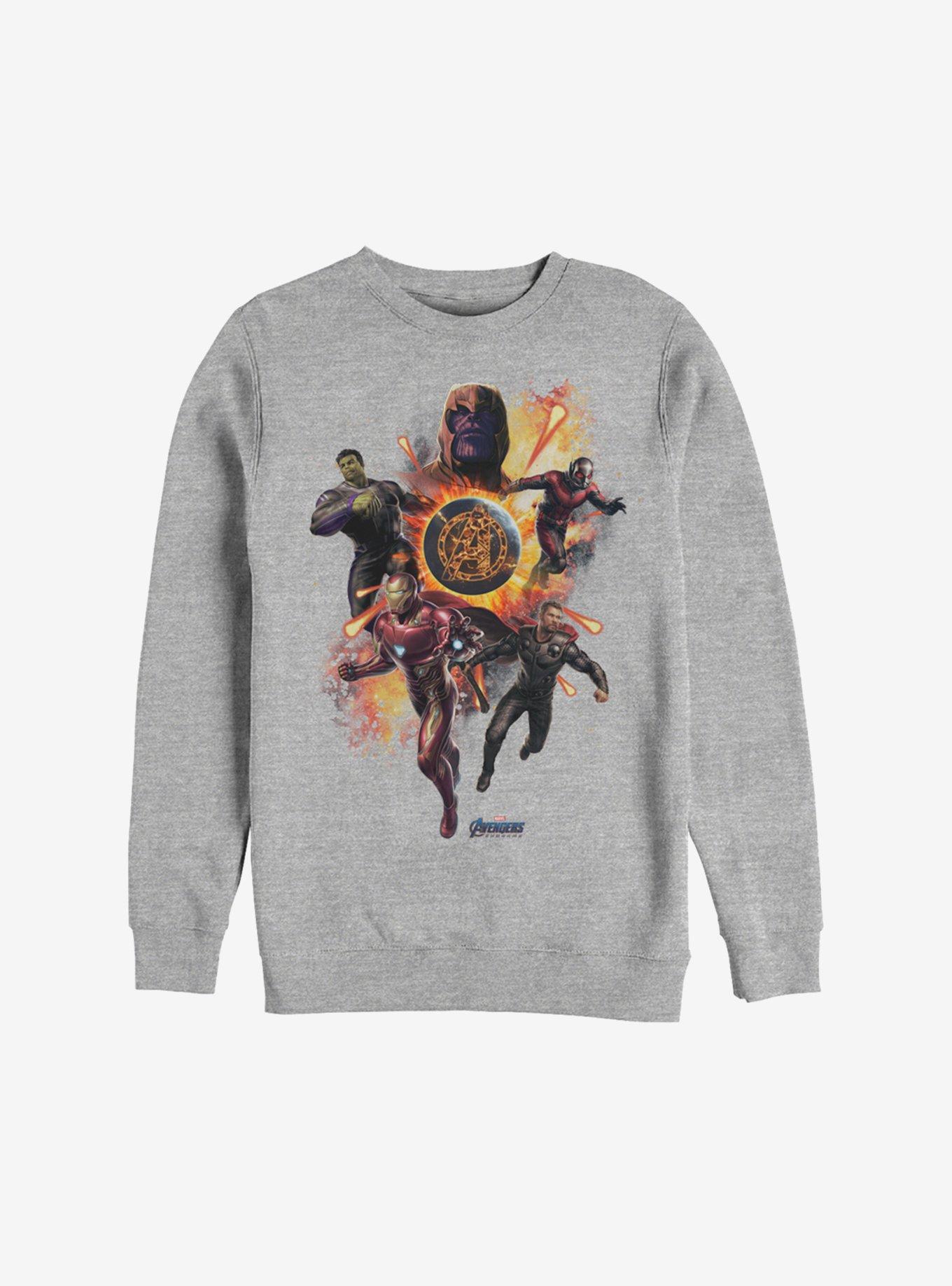 Marvel Avengers: Endgame Planet Explosion Sweatshirt, ATH HTR, hi-res