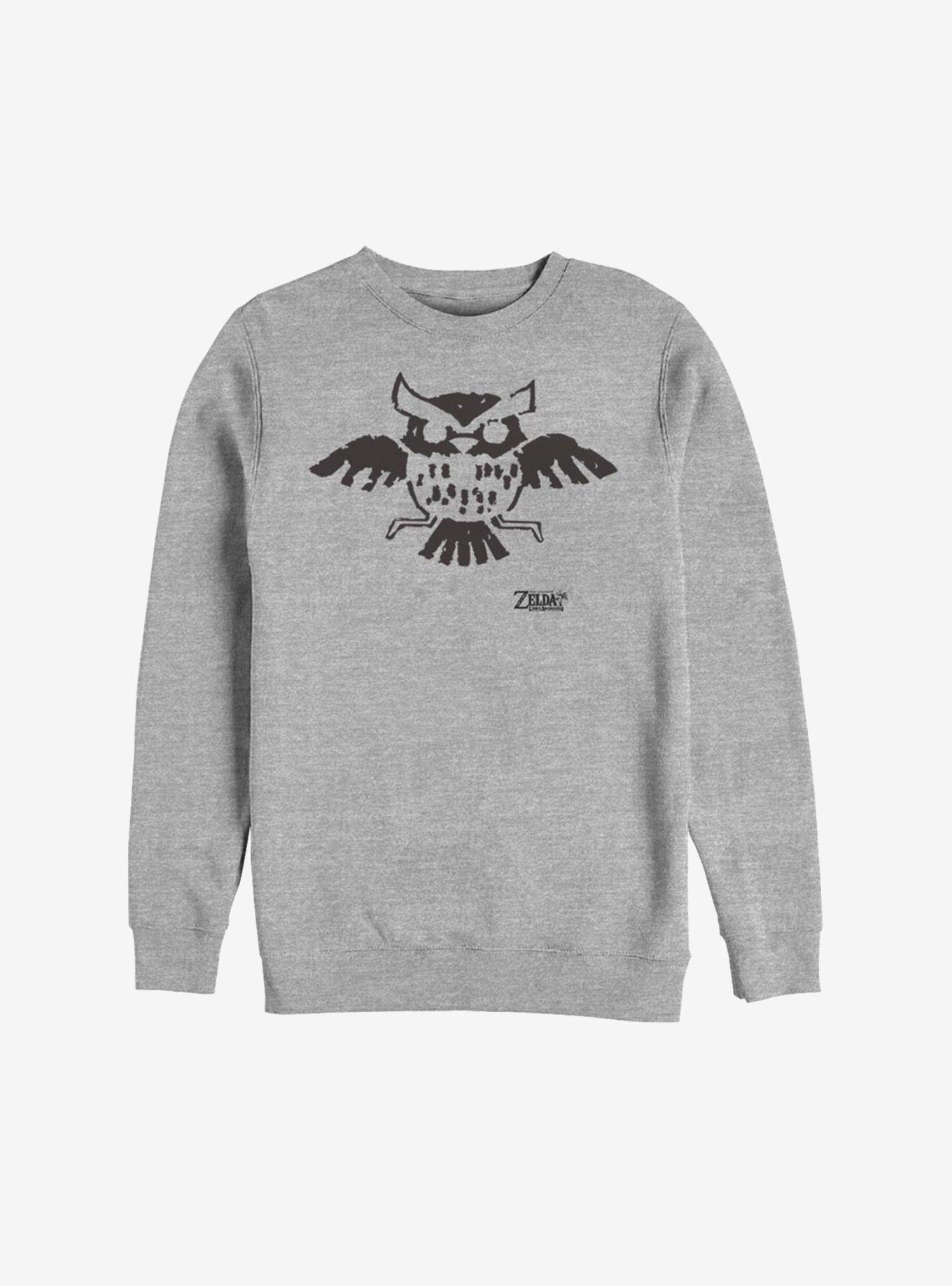 Nintendo The Legend Of Zelda: Link's Awakening Owl Glyph Sweatshirt, ATH HTR, hi-res