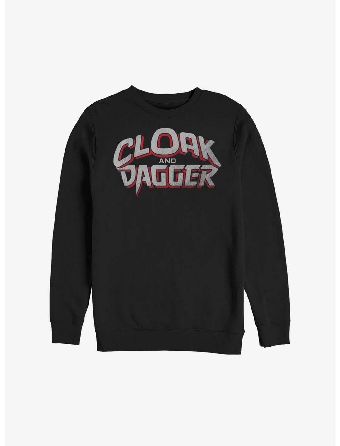 Marvel Cloak And Dagger Logo Sweatshirt, BLACK, hi-res