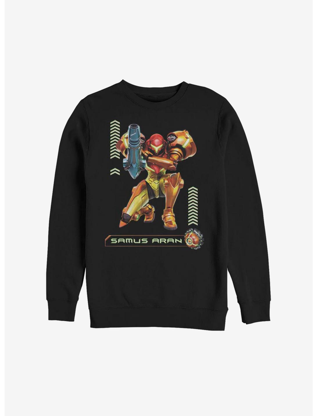 Nintendo Samus Aran Samus And Ball Sweatshirt, BLACK, hi-res