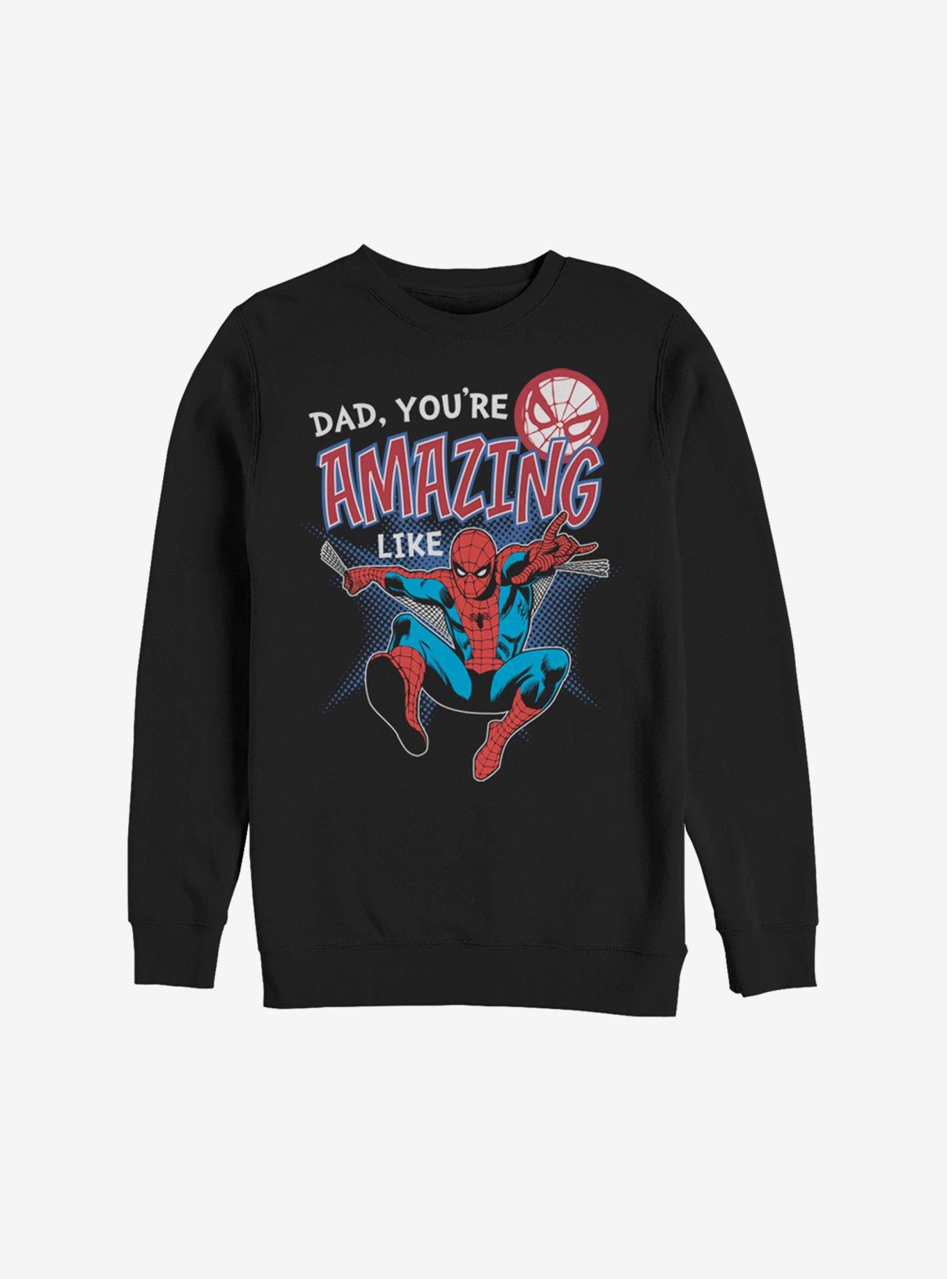 Marvel Spider-Man Amazing Like Dad Sweatshirt, BLACK, hi-res