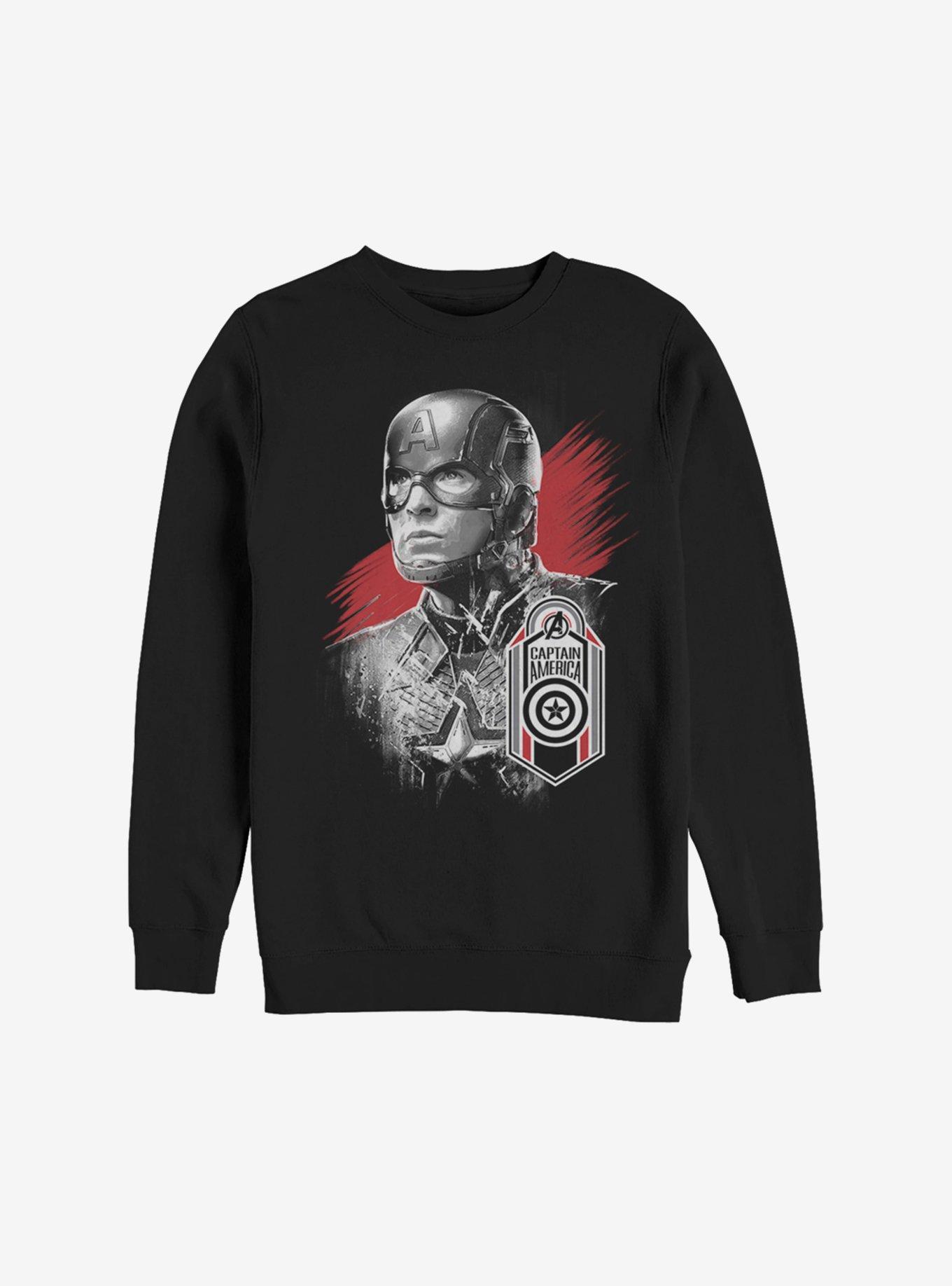 Marvel Avengers: Endgame Captain America Tag Sweatshirt, BLACK, hi-res