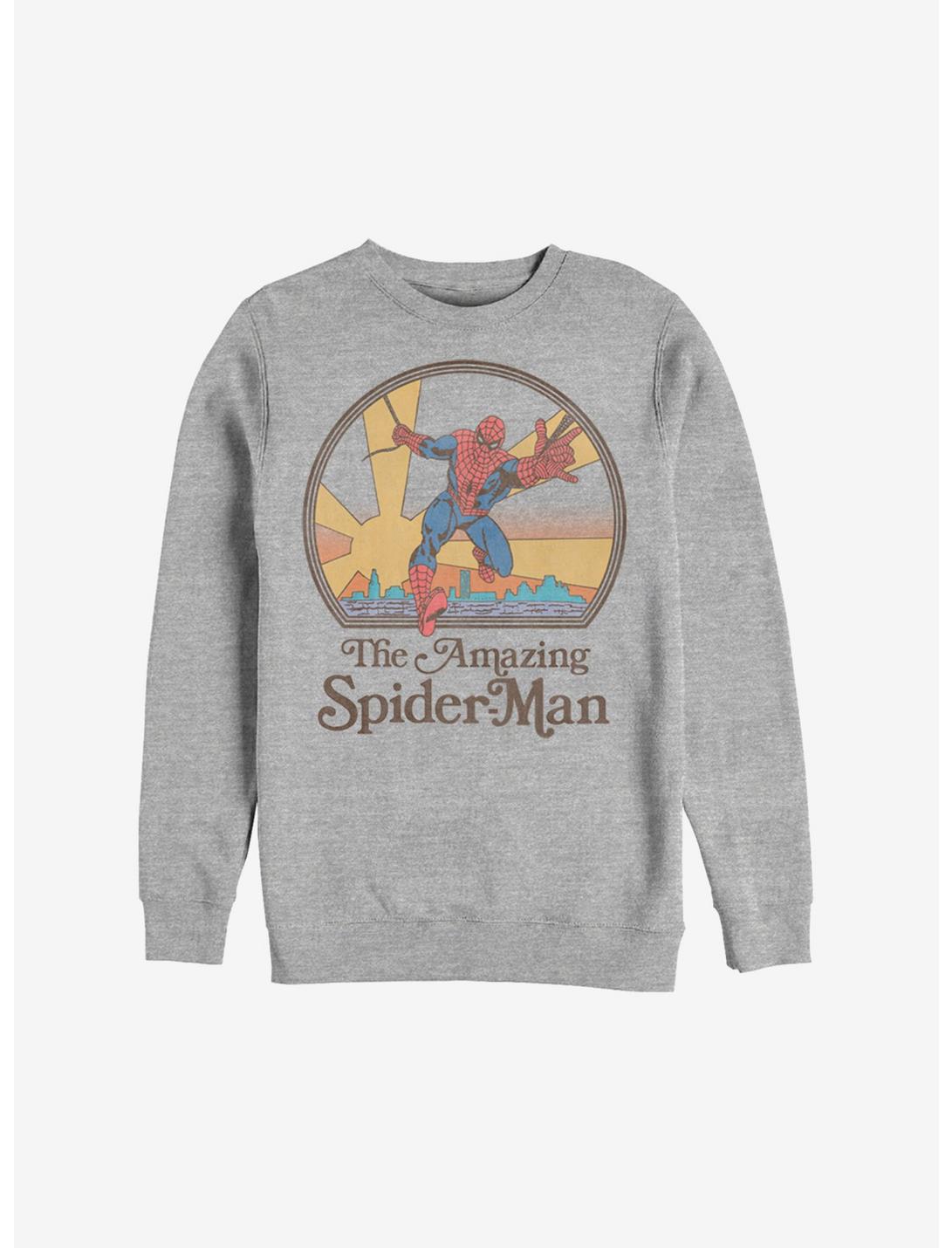 Marvel Spider-Man Seventies Amazing Spider-Man Sweatshirt, ATH HTR, hi-res