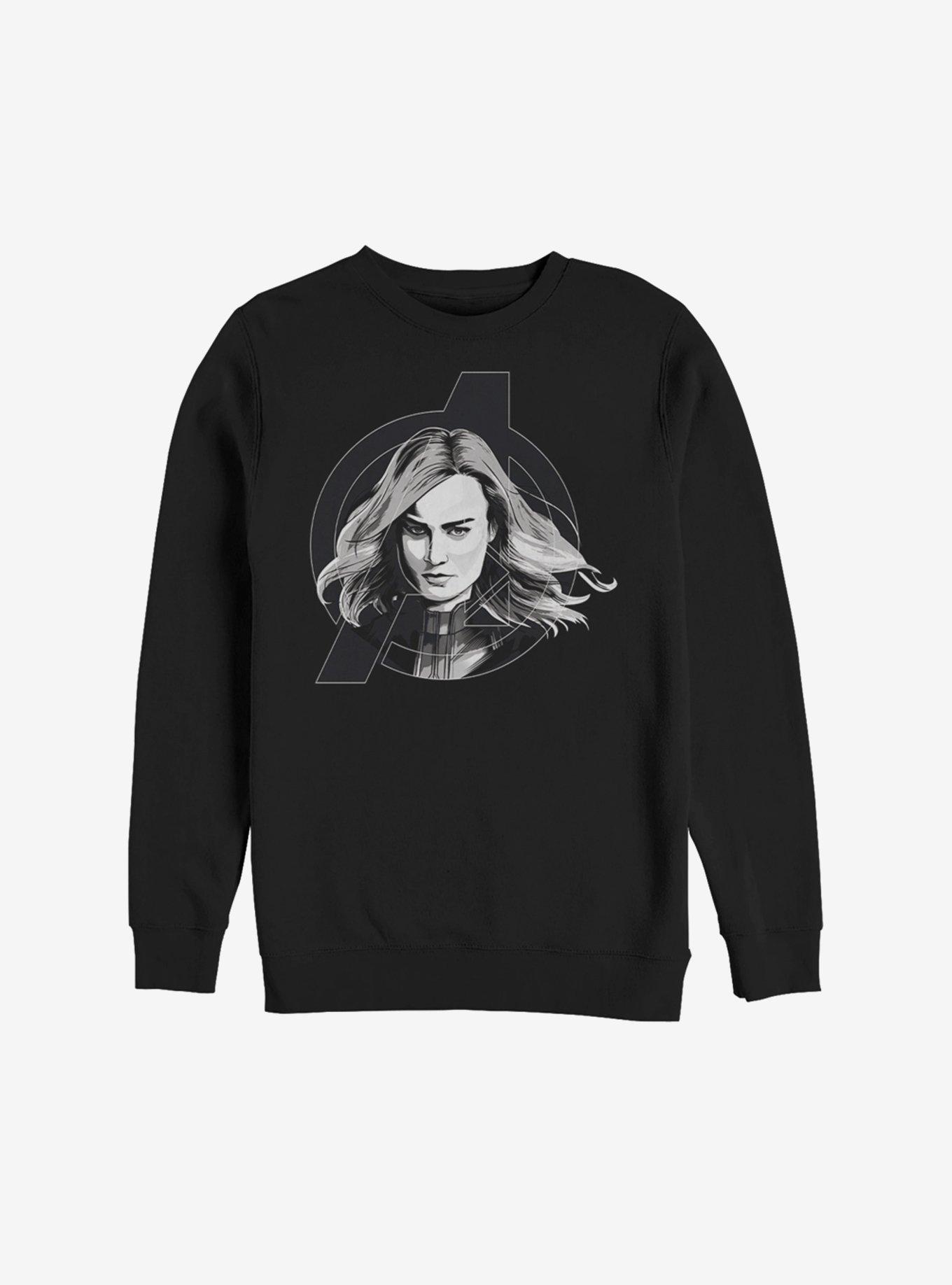 Marvel Captain Marvel Grayscale Sweatshirt, , hi-res