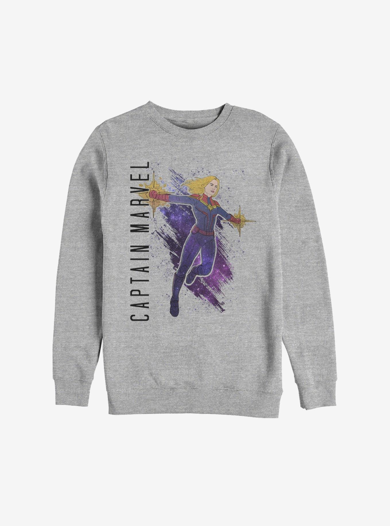 Marvel Avengers: Endgame Captain Marvel Painted Sweatshirt, , hi-res