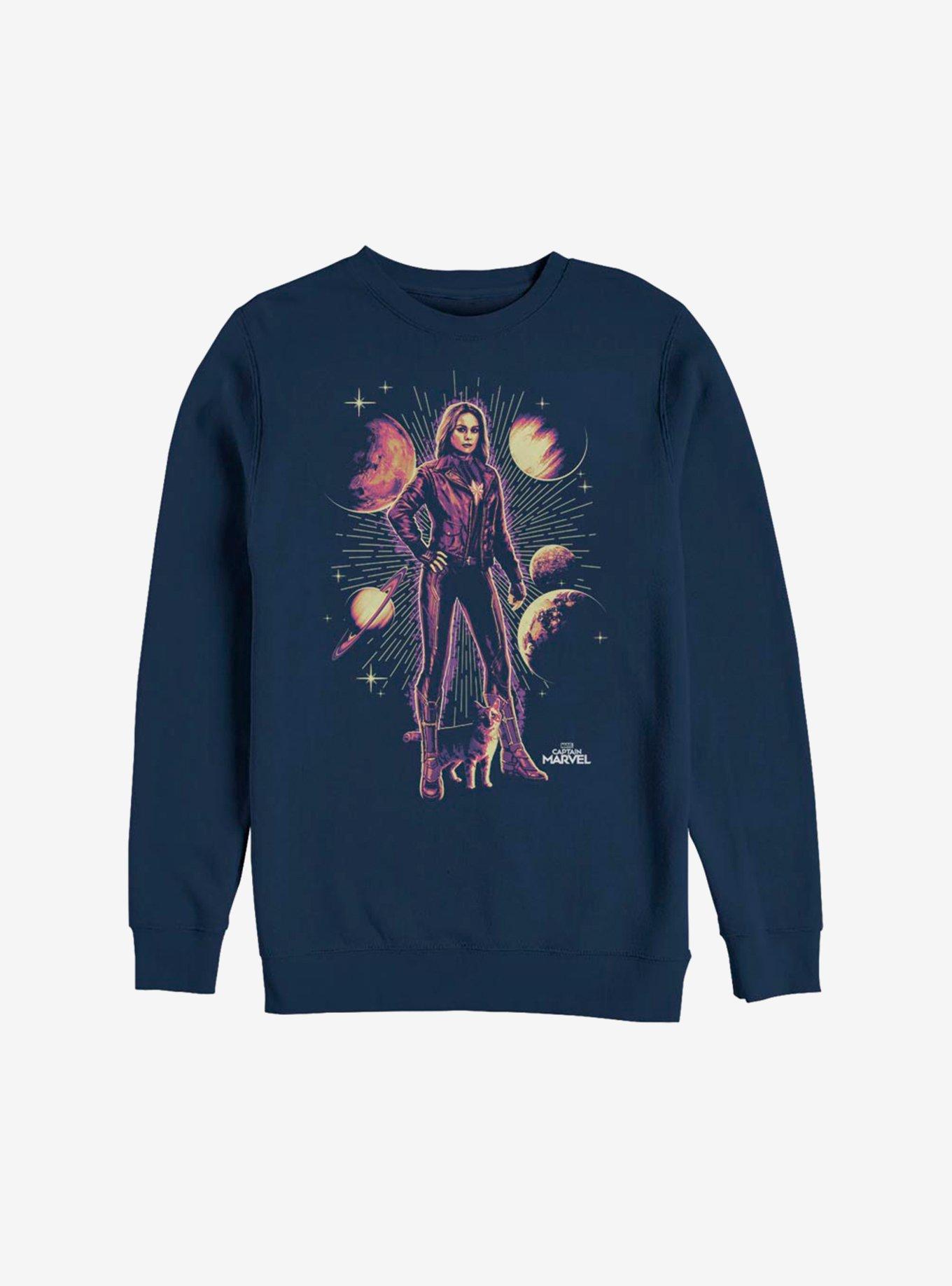 Marvel Captain Marvel Goose Planets Sweatshirt, , hi-res