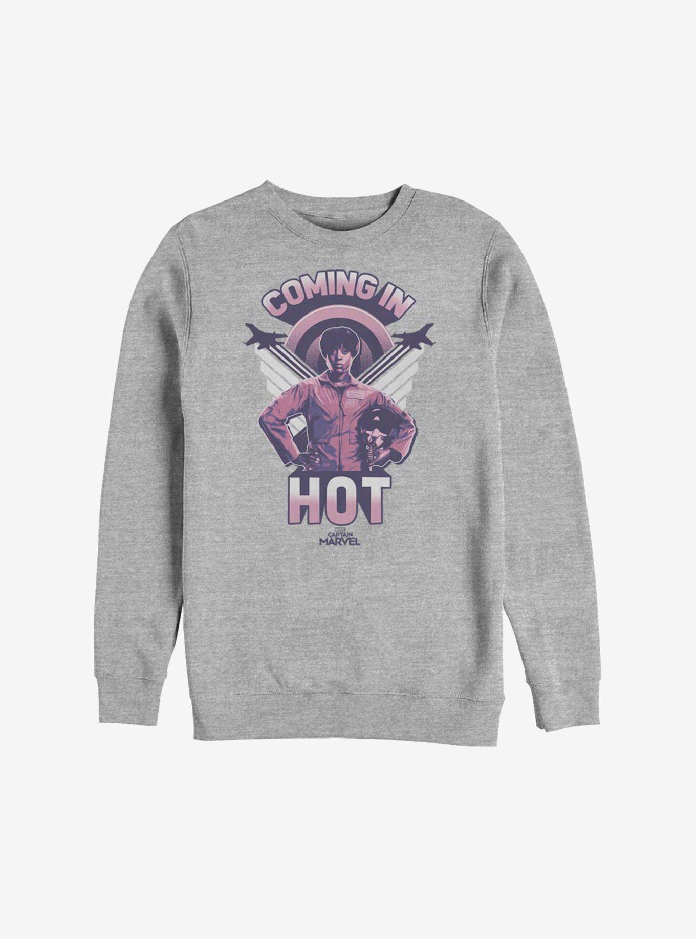 Marvel Captain Marvel Coming In Hot Sweatshirt, , hi-res