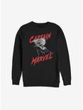 Marvel Avengers: Endgame High Contrast Captain Marvel Sweatshirt, BLACK, hi-res