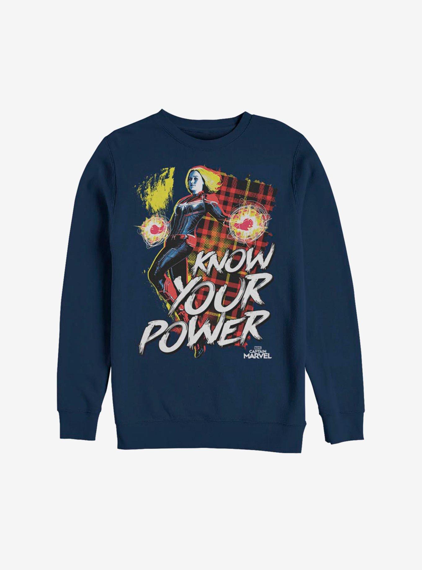 Marvel Captain Marvel Know Your Power Sweatshirt, , hi-res