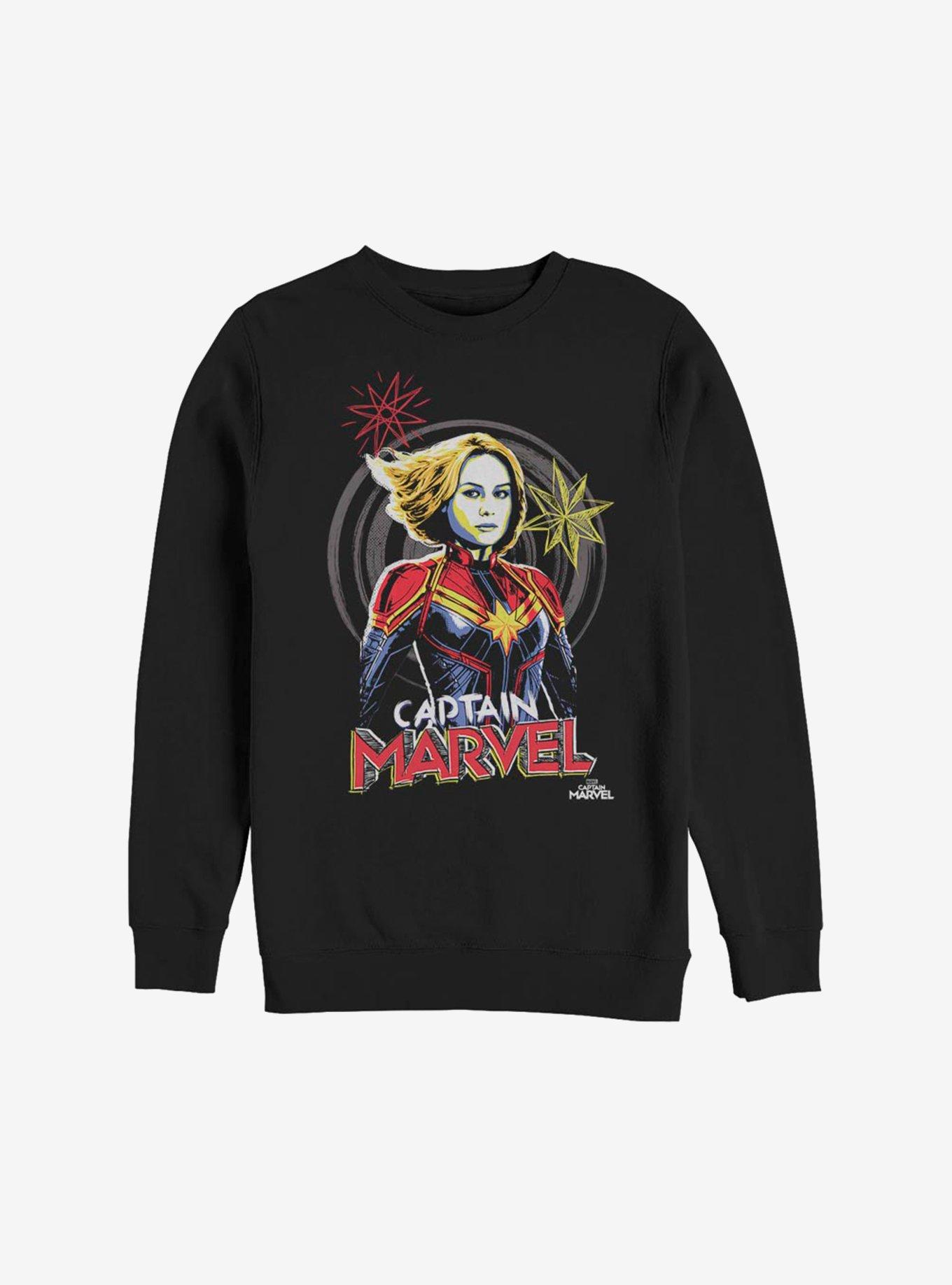 Marvel Captain Marvel Sketch Sweatshirt, , hi-res