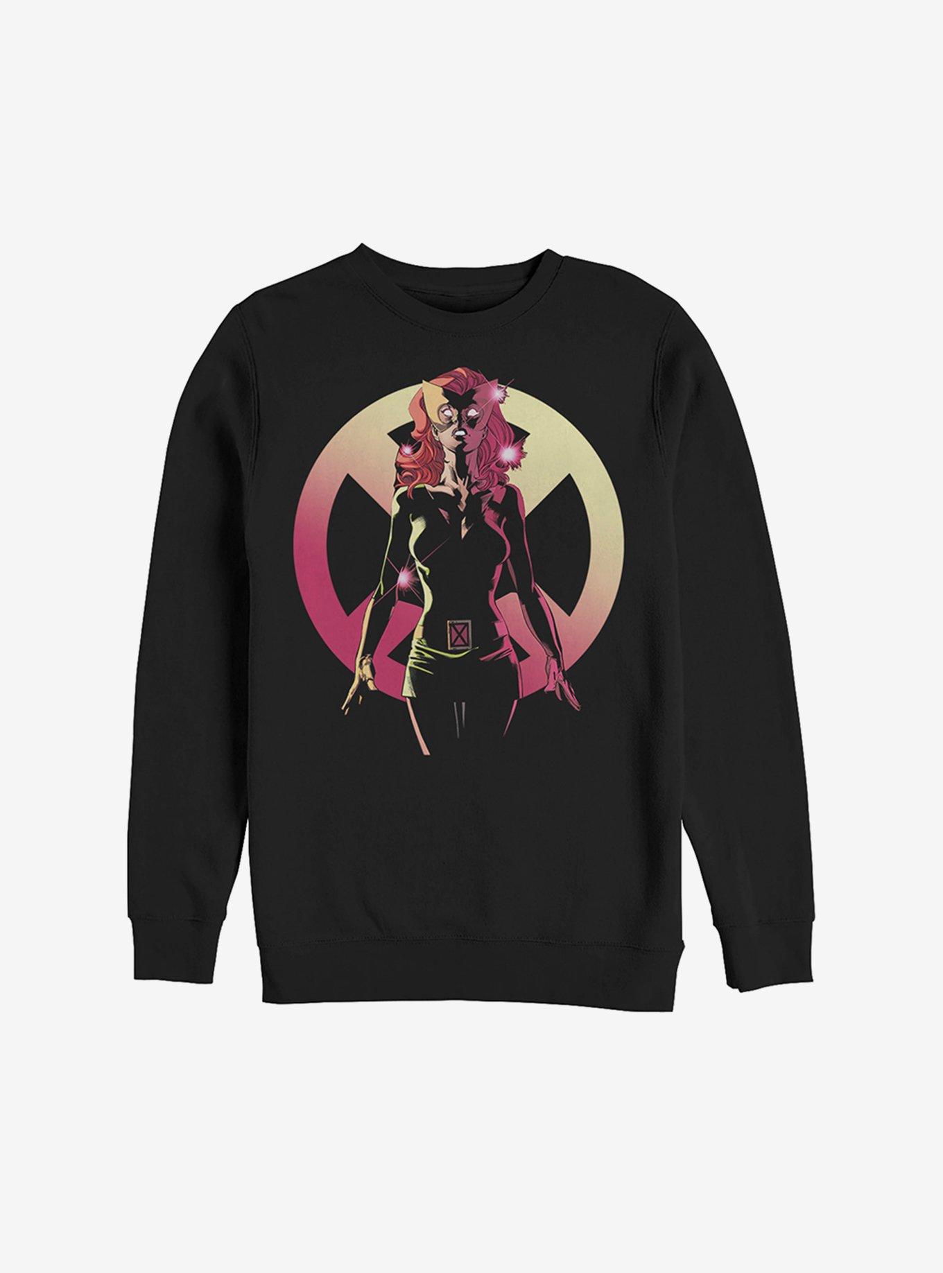 Marvel X-Men Jean Grey Logo Sweatshirt, BLACK, hi-res